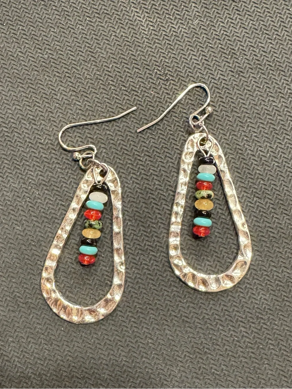 Boho Silver Tone Chic Teardrop Dangling Earrings